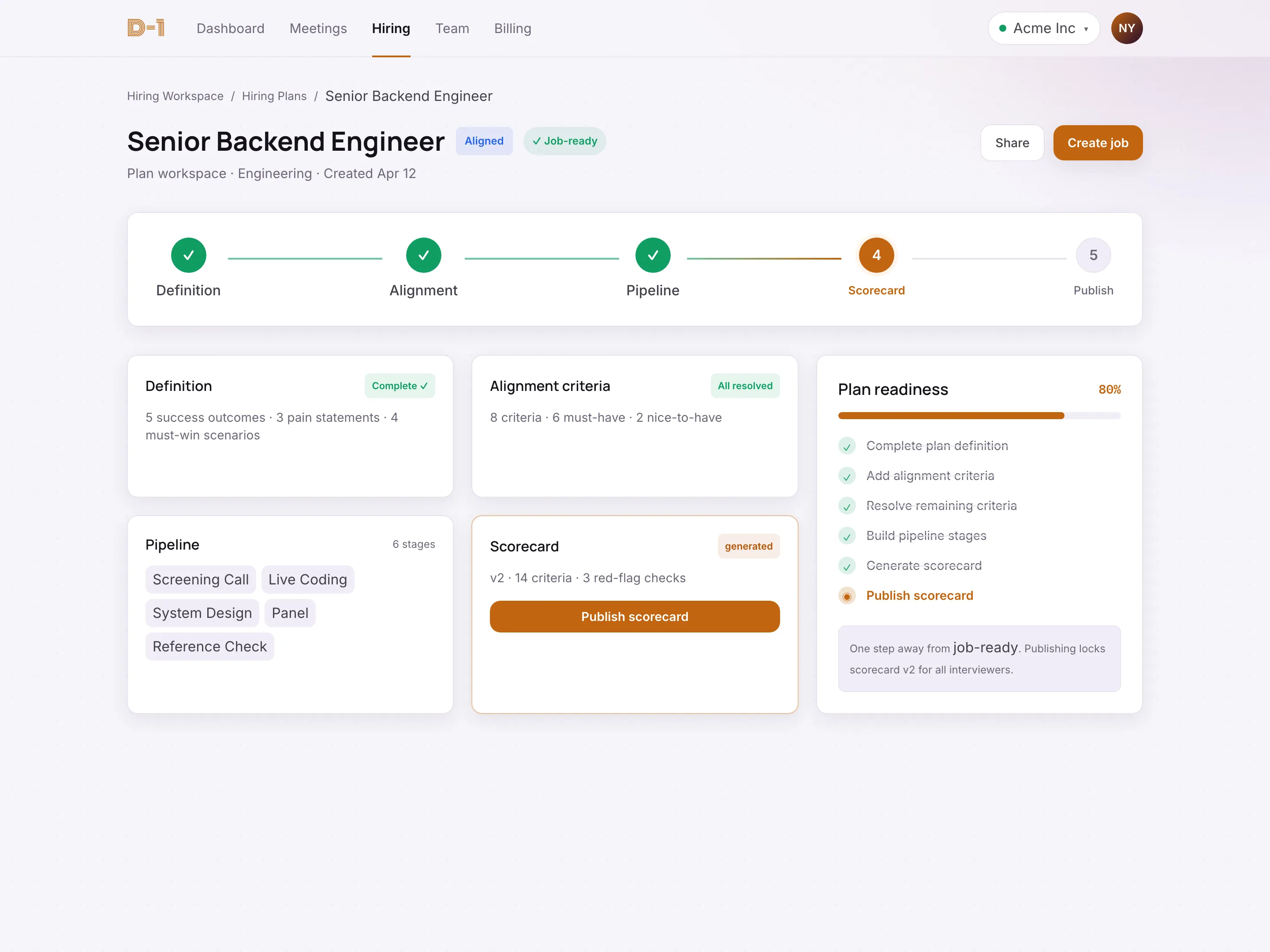 HireStudio plan workspace and panel alignment